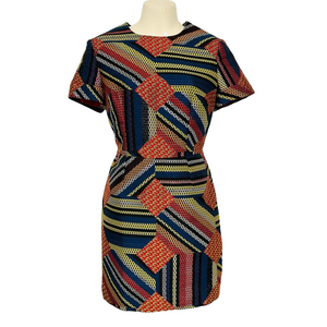 Must Have geometric sheath mini dress Small tapestry textured Abstract